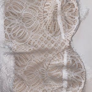 Revolve Superdown lace strapless tube top